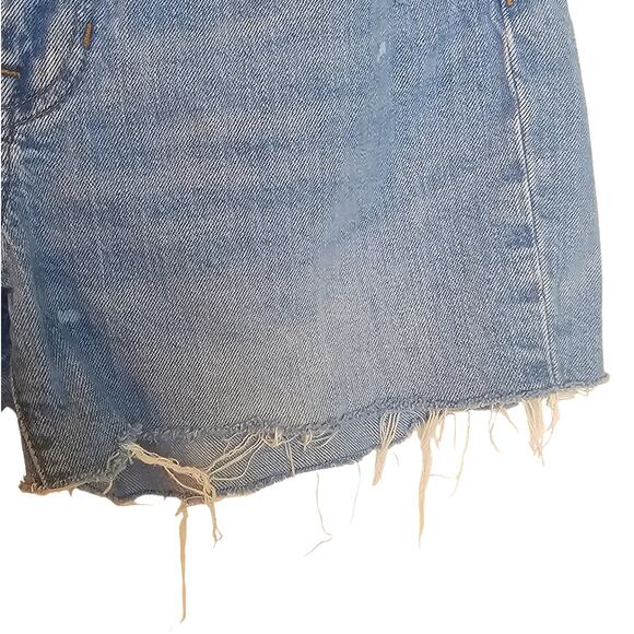 J. Crew Blue Denim Slim Distressed Cut Off Re-Imagined Jean Shorts - Picture 4 of 6